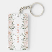Zachte roze Rozen, speciaal gepersonaliseerd Sleutelhanger (achterkant)
