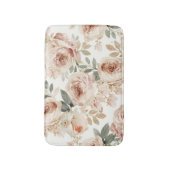 Zachte Roze Rozen Waterverf Bloemendruk Botanisch Badmat (Voorkant Verticaal)