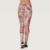 Zachte Roze Rozen Zachte Chic Uniek Leggings (Achterkant)