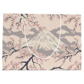 Zachte Roze Sakura Mount Fuji Schilderachtig Patro Groot Cadeauzakje (Achterkant)