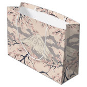 Zachte Roze Sakura Mount Fuji Schilderachtig Patro Groot Cadeauzakje (Achterkant Gekanteld)
