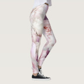 Zachte Roze Shabby Chic Botanische Tuin Leggings (Rechts)