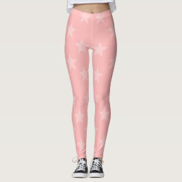 Zachte roze sterren leggings