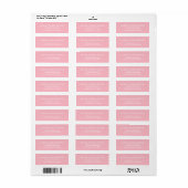 Zachte Roze Stijlvolle Retouradreslabels Etiket (Full Sheet)