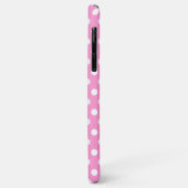 Zachte roze stippen met naam Case-Mate iPhone case (Achterkant/links)