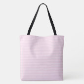 Zachte Roze Streep Klassieke Monogram Beginletters Tote Bag (Achterkant)