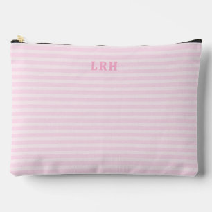 Zachte Roze Streep Vintage Kleine Initialen Monogr Etui