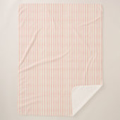 Zachte roze strepen sherpa deken (Voorkant)