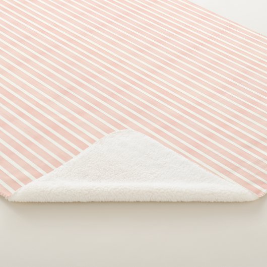 Zachte roze strepen sherpa deken (3/4)