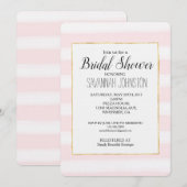 Zachte roze strepen Waterverf Vrijgezellenfeest Kaart (Voorkant / Achterkant)