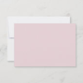 Zachte Roze Strik Baby Shower Bedankkaart (Achterkant)