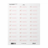 Zachte Roze Strik Doop Etiket (Full Sheet)