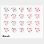 Zachte Roze Strik Geest Halloween Sticker (Vel)