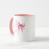 Zachte Roze Strik – Schattig Coquette Mok (Voorkant links)