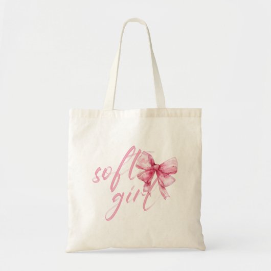 Zachte Roze Strik – Schattig Coquette Tote Bag (Voorkant)
