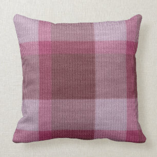 Zachte Roze Tartan Kussen