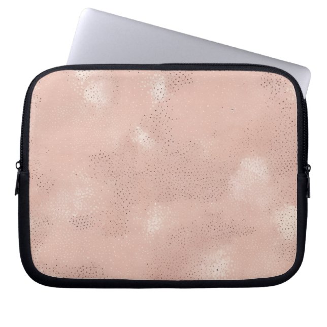Zachte Roze Textuur Patroon Laptop Sleeve (Voorkant)