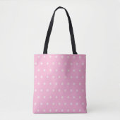 Zachte roze totebag met bloeiend bloempatroon tote bag (Voorkant)