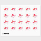 Zachte Roze Tovenaar Konijn Sticker (Vel)