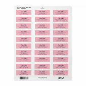 Zachte Roze Trendy Adreslabel Etiket (Full Sheet)