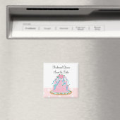 Zachte Roze Trouwtaart Magneet (Insitu (Vaatwasser))