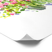 Zachte Roze Tuin Aquarel – Bloemaccent Poster (Hoek)