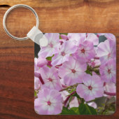 Zachte Roze Tuin Bloem Sleutelhanger (Voorkant)