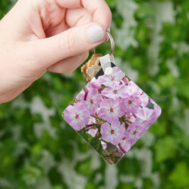 Zachte Roze Tuin Bloem Sleutelhanger