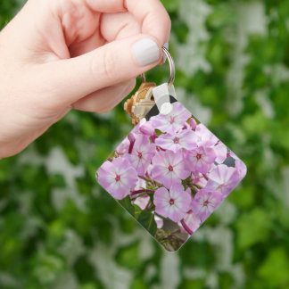 Zachte Roze Tuin Bloem Sleutelhanger