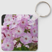 Zachte Roze Tuin Bloem Sleutelhanger (Achterkant)