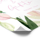 Zachte Roze Tulp Bruidsfeest Kaarten en Cadeaus Poster (Hoek)