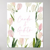 Zachte Roze Tulp Bruidsfeest Kaarten en Cadeaus Poster (Voorkant)