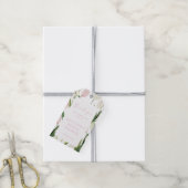 Zachte Roze Tulp Bruidsuitnodiging Cadeaulabel (Met Touw)