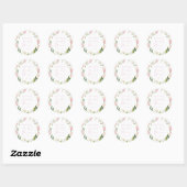 Zachte Roze Tulp Bruidsuitnodiging Ronde Sticker (Vel)