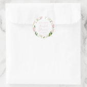 Zachte Roze Tulp Bruidsuitnodiging Ronde Sticker (Tas)