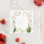Zachte Roze Tulp Bruidsuitnodiging Servet (Insitu)