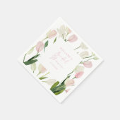 Zachte Roze Tulp Bruidsuitnodiging Servet (Hoek)