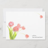 Zachte Roze Tulpen Bedankkaart (Achterkant)