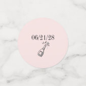 Zachte Roze Tulpen Bruid Confetti (Kleine voorkant)