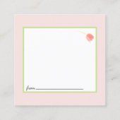 Zachte roze tulpen Date Night Kaart Vierkante Visitekaartje (Achterkant)