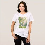 Zachte Roze Tulpen in Bloei Tri-Blend Shirt (Voorkant volledig)