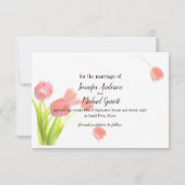 Zachte Roze Tulpen Save The Date (Achterkant)