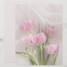 Zachte roze tulpen scrapbookpapier
