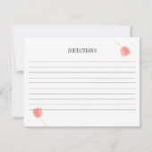 Zachte roze Tulps Weddenschap Notitiekaartje (Achterkant)