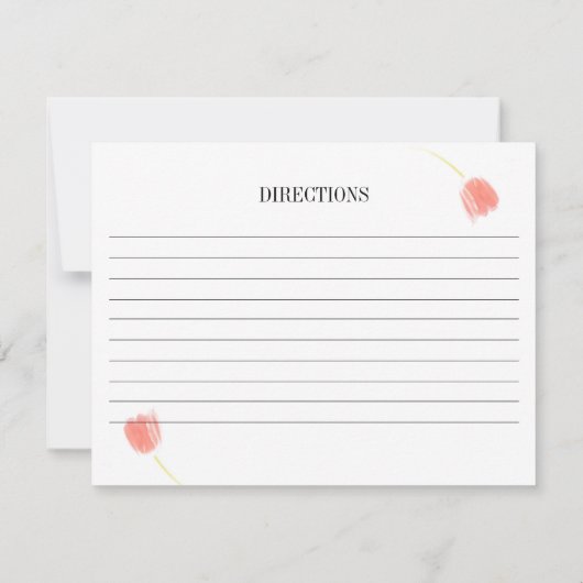 Zachte roze Tulps Weddenschap Notitiekaartje (Achterkant)