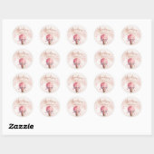 Zachte Roze Uil Bedankt voor het komen Sticker (Vel)