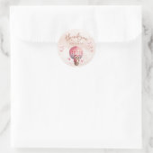 Zachte Roze Uil Bedankt voor het komen Sticker (Tas)