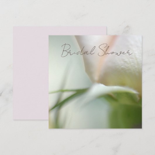 Zachte Roze Uitnodiging (Voorkant / Achterkant)