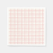 Zachte Roze Vensterruit Raster Picknick Servet (Voorkant)