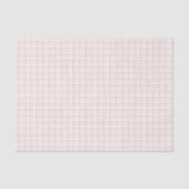 Zachte Roze Vensterruit Raster Picknick Tissuepapier (Voorkant)
